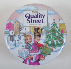 The Quality Street Soldier & Lady and a snowman